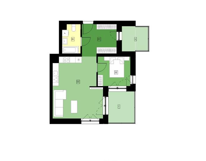 Panorama Kwiatkowskiego River - Mieszkanie B24