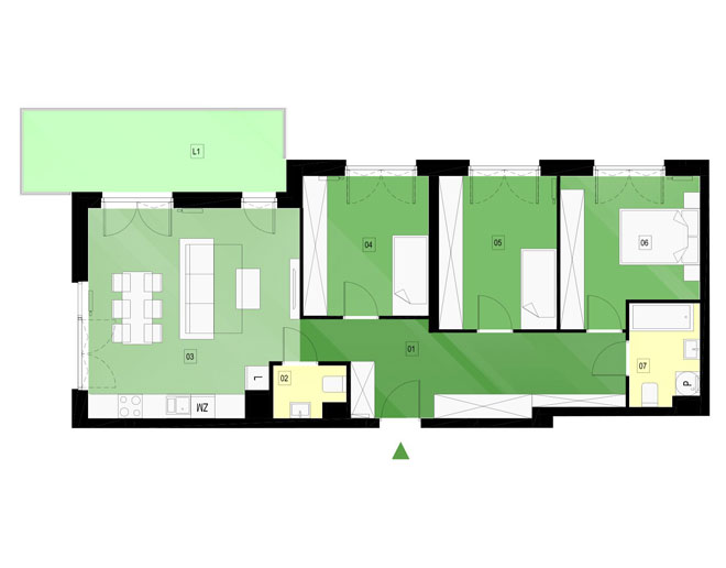 Panorama Kwiatkowskiego River - Mieszkanie C37
