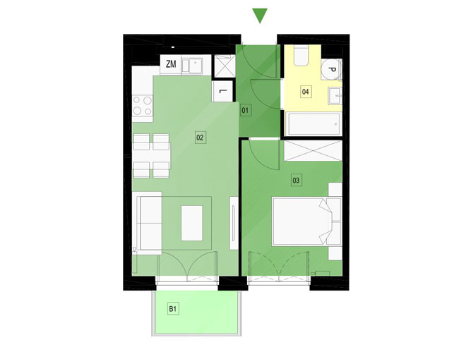 Panorama Kwiatkowskiego River - Mieszkanie C69